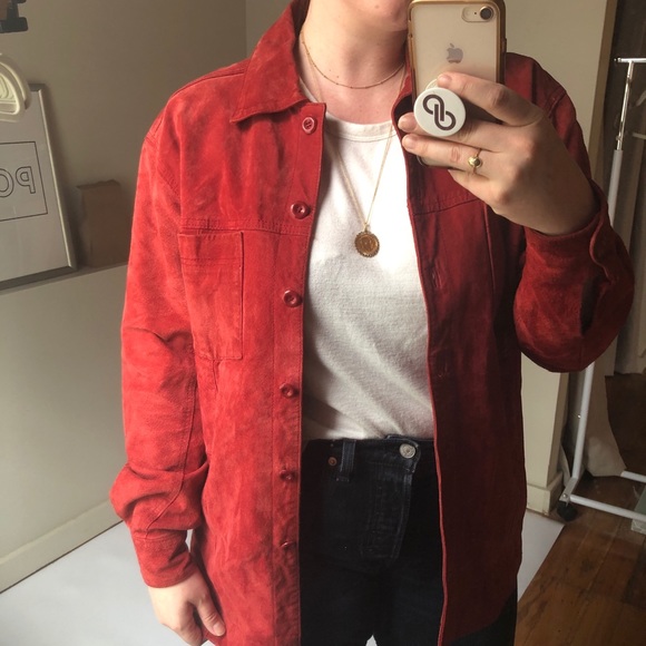 90s SUEDE LEATHER SHACKET - Picture 4 of 15